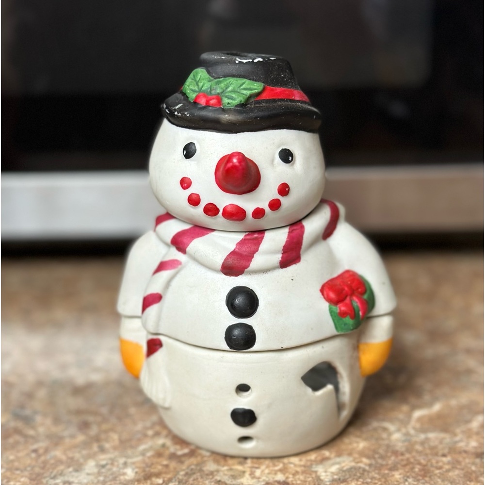 Alberte Price Vintage 3 piece snowman tea light